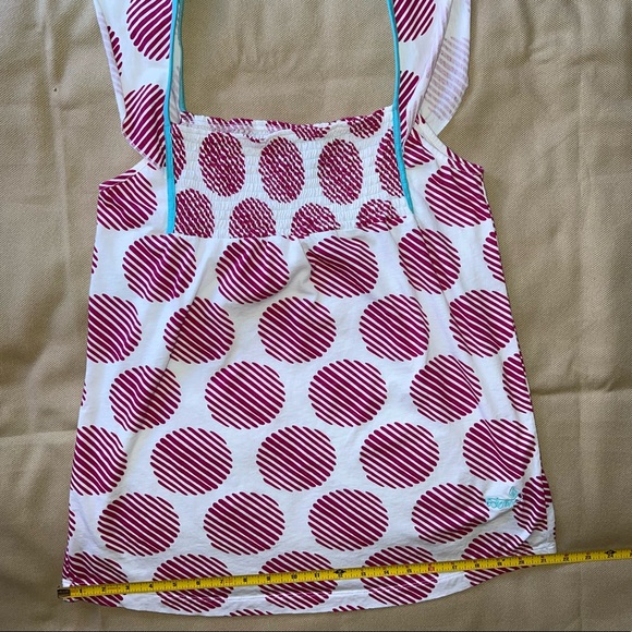 Volcom "Spain Drain" Top - White/Fuchsia Circles Flowy/Airy Y2K - Junior's XL - Picture 13 of 16